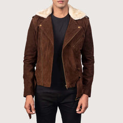 Furton Mocha Suede Biker Jacket