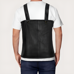 Tupac Suspender Leather Vest