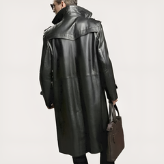 Leather Long Coat #205