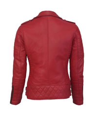 Charlotte Red Leather Jacket