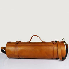 Leather Chef Knife Roll Chestnut 10 Slots