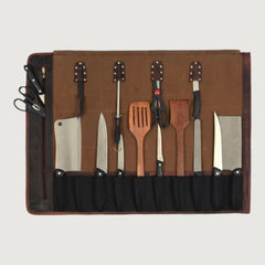 Tuscania Leather Knife Roll
