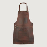 The Bristol Dark Brown Full Grain Leather Apron
