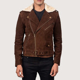 Furton Mocha Suede Biker Jacket
