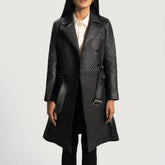 Sweet Susan Black Leather Trench Coat