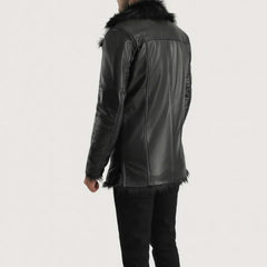 Fircliff Black Leather Coat