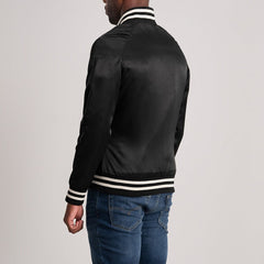 Xander Black Varsity Jacket