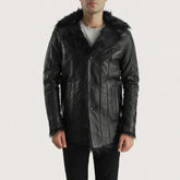 Fircliff Black Leather Coat