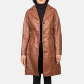 Alexis Brown Single Breasted Leather Coat