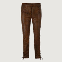 Cowboy Lace Up Leather Pants