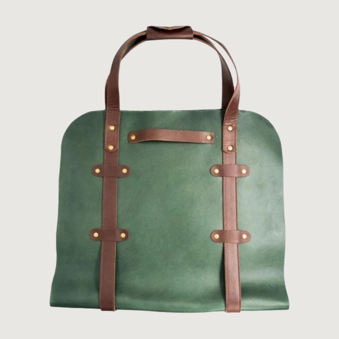 Full Grain Leather Wood Log Carrier