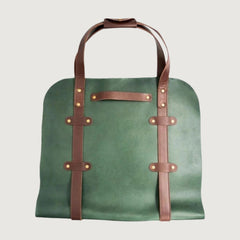 Full Grain Leather Wood Log Carrier