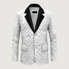 Bocelli Tuxedo Quilted Leather Blazer