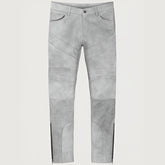 Harbor Gray Leather Biker Jeans