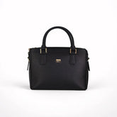 Sienna Luxe Black Leather Handbag