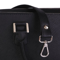 Sienna Luxe Black Leather Handbag