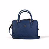 Sienna Luxe Blue Leather Handbag
