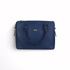 Sienna Luxe Blue Leather Handbag