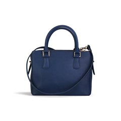 Sienna Luxe Blue Leather Handbag