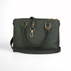 Sienna Luxe Green Leather Handbag