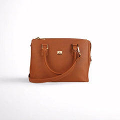 Sienna Luxe Brown Leather Handbag