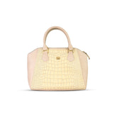 Mystique White Leather Handbag