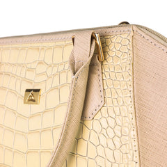 Mystique White Leather Handbag