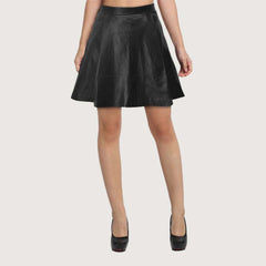 Graceful Flow Leather Skirt