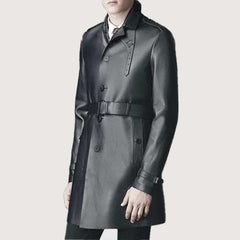 Leather Long Coat #204