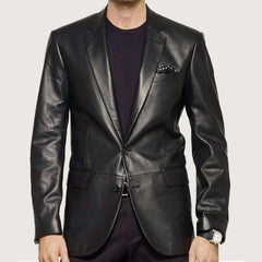 Men's Real Lambskin Leather Blazer