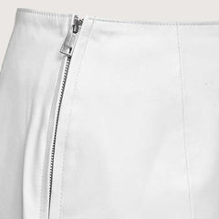 Sculpted Fit & Flare Leather Skirt