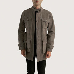 Dolf Grey Suede Coat