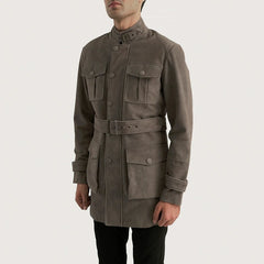 Dolf Grey Suede Coat