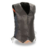 Lightweight Side Lace Four Snap Vest