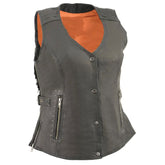 Black Fringed Leather Vest