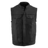 Dual Closure Open Neck Motorcycle Rider Vest