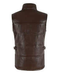 Womens Brown Leather Vest