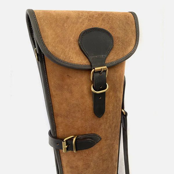 LEATHER SHOTGUN SLIP CASE DISTRESSED BROWN, GIFT FOR HUNTERS, SHOTGUN SLIP CASE