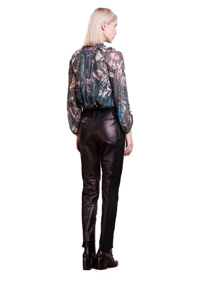 BLACK LAMB LEATHER PANTS