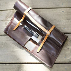 LEATHER KNIFE ROLL FOR CHEF