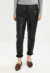 HARLEY ANKLE BLACK LEATHER PANT