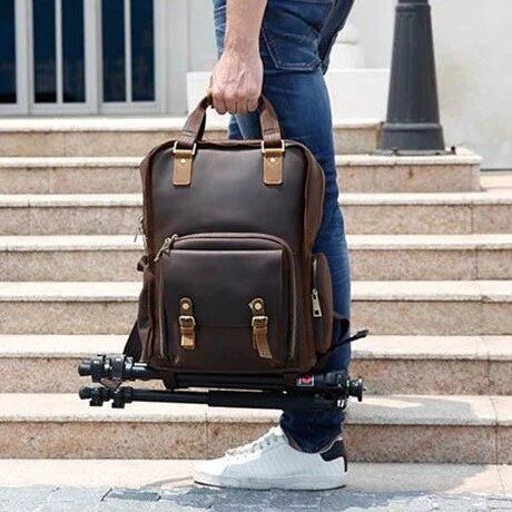 THE GAETANO LARGE LEATHER BACK PACK