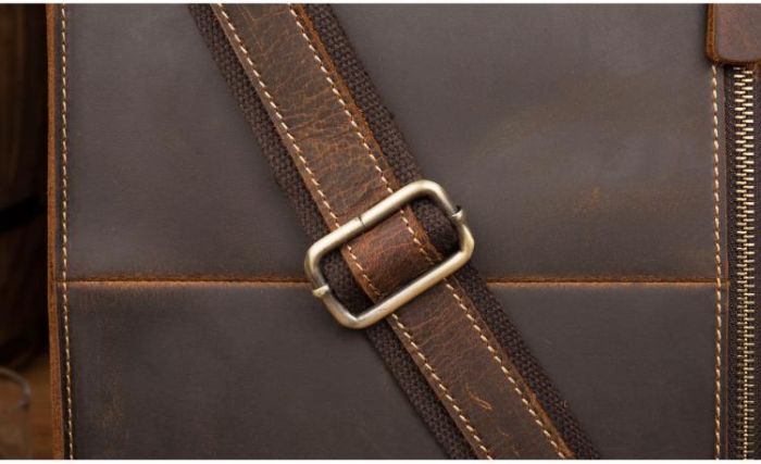 THE VIGGO BRIEFCASE GENUINE LEATHER MESSENGER BAG