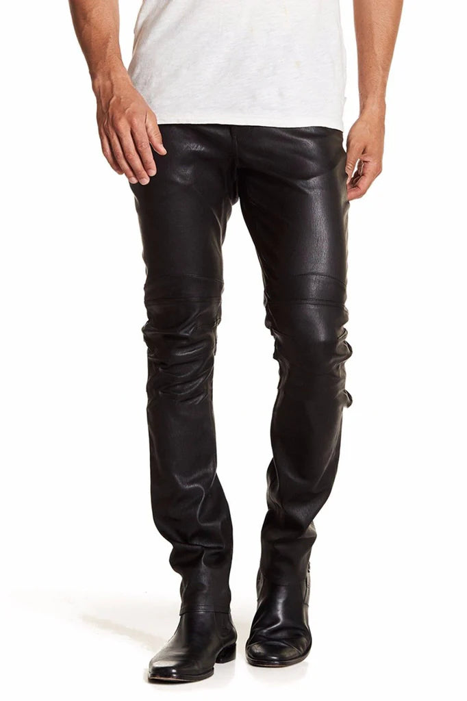 Men's Lambskin Leather Pant - Skinny Leather Pant