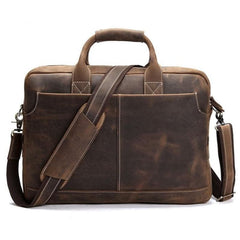 THE WELCH BRIEFCASE VINTAGE LEATHER MESSENGER BAG