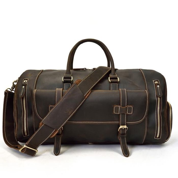 THE BARD WEEKENDER HANDMADE LEATHER DUFFLE BAG