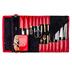 GIVENCHY LEATHER RED KNIFE ROLL