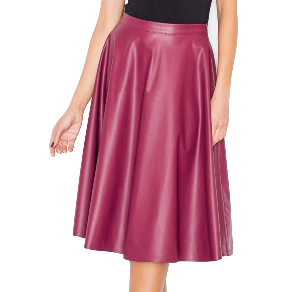 Urban Grace Knee-Length Leather Skirt