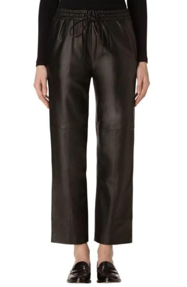 GANNI WOMEN LEATHER PANTS