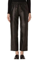 GANNI WOMEN LEATHER PANTS